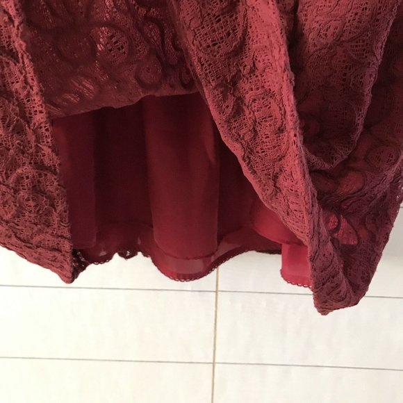 Anthropologie Moulinette Soeurs Carmindy Dress Red Lace Sleeveless - Picture 6 of 10